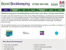 Tablet Screenshot of boostbookkeeping.com